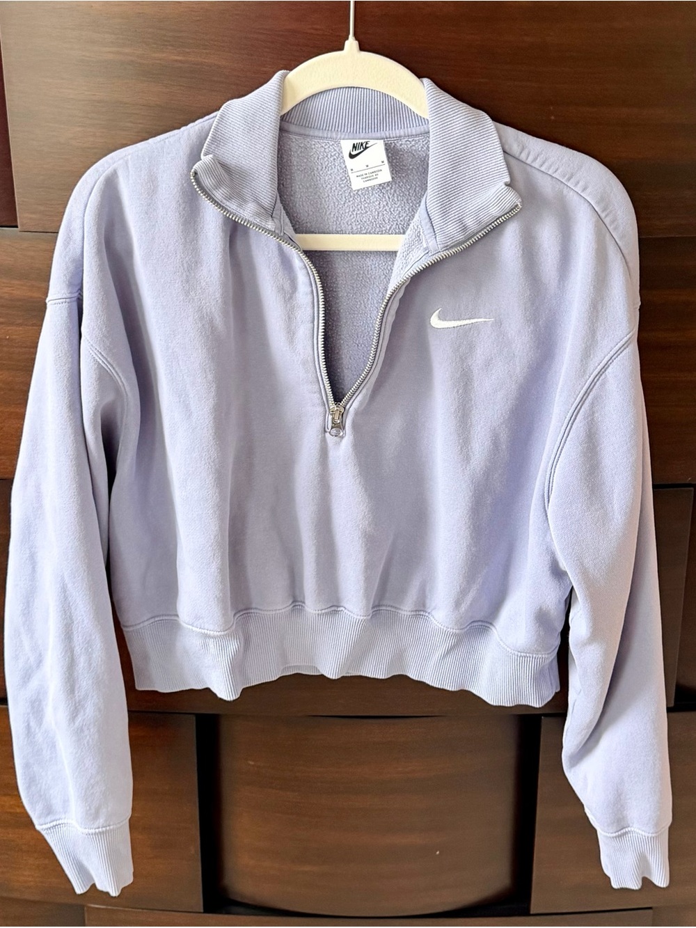 Nike Sportswear Phoenix Fleece Crop Sweatshirt | Oxygen Purple | Size M